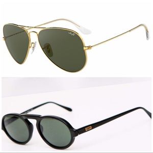 2 pairs of ray ban sunglasses